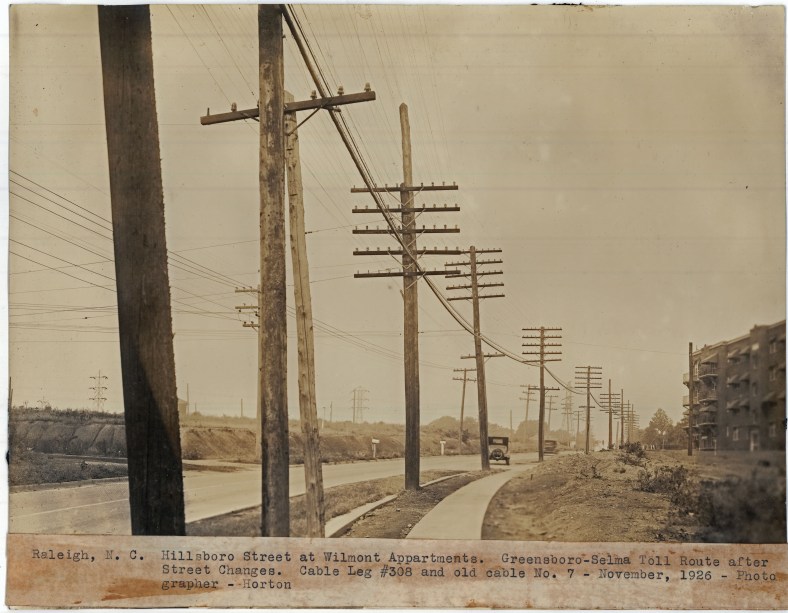 Hillsborough Street at Wilmont Apartments - Greensboro-Selma Toll Route - November, 1926